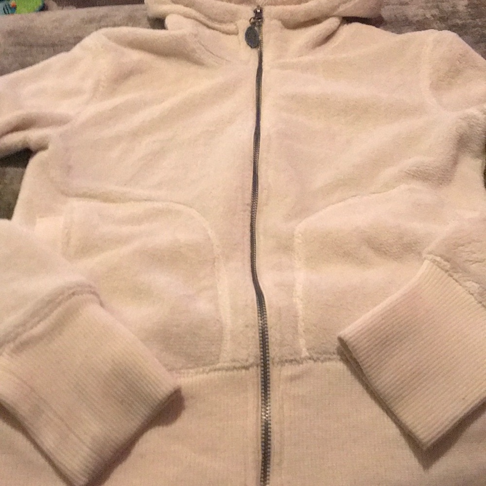 Fuzzy cream jacket - Picture 3 of 5